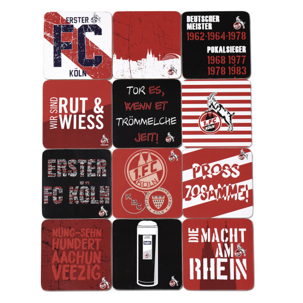 1. FC Köln Kork-Untersetzer "Titel" 12er-Set
